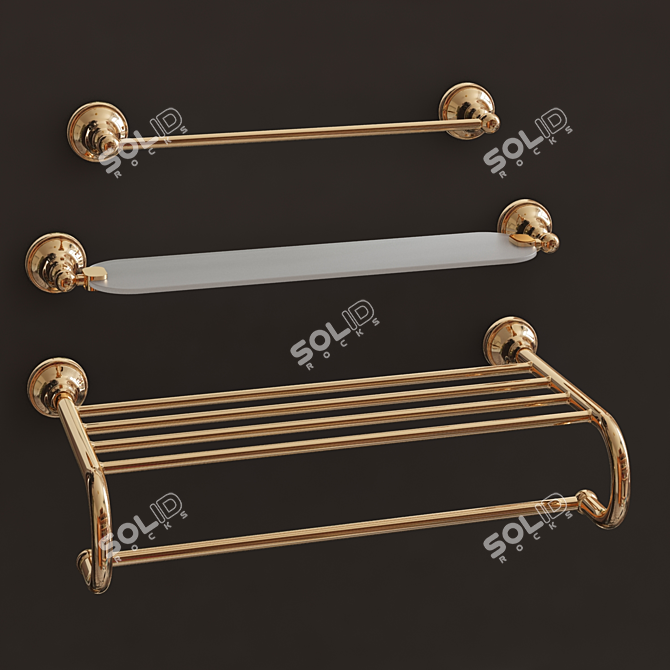 Title: Classical Church Bathroom Set 3D model image 2