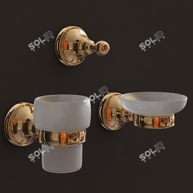 Title: Classical Church Bathroom Set 3D model image 3