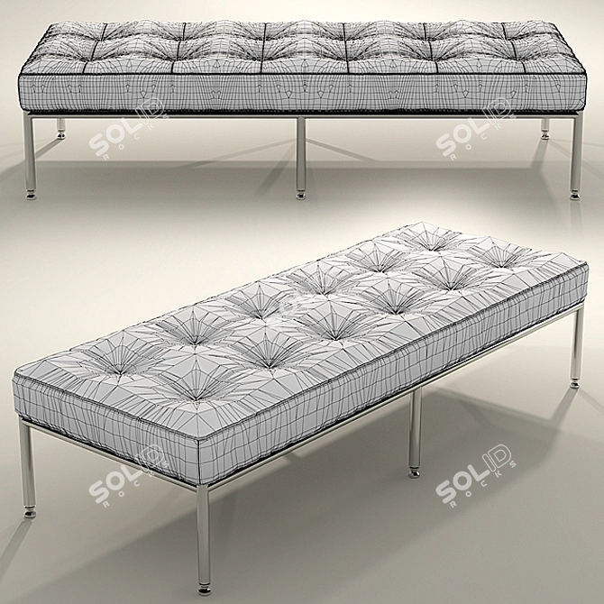 Elevate Your Space: Longhi Kiria Bench 3D model image 2