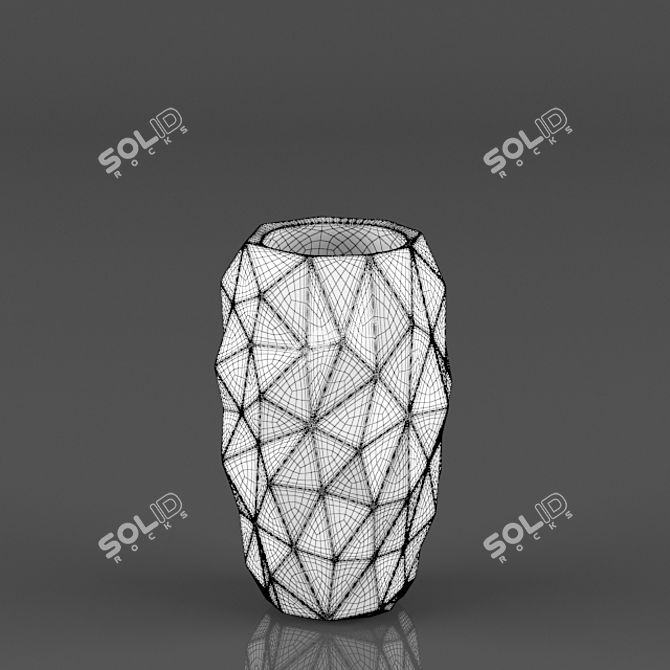 Crumple Ceramic Vase - Unique Décor 3D model image 2