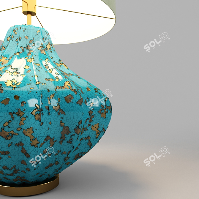 HEATHFIELD & Co Mallory Turquoise Table Lamp 3D model image 3