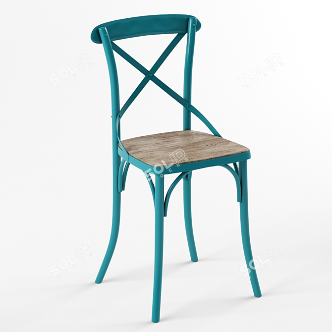Industrial Loft Art Iron Chair 3D model image 1