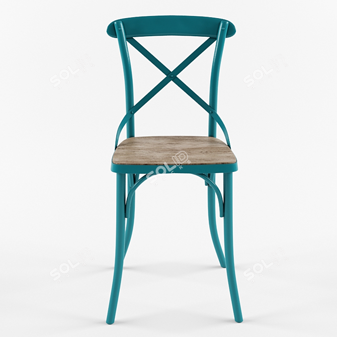 Industrial Loft Art Iron Chair 3D model image 2