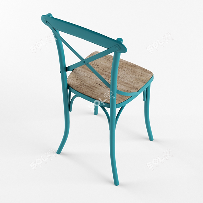 Industrial Loft Art Iron Chair 3D model image 3