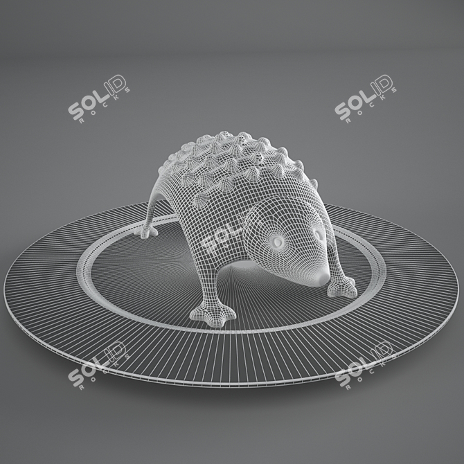 Hedgehog Grater: Creative Kitchen Tool 3D model image 2