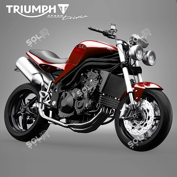 Triumph Speed Triple 3D Motorcycle Model 3D model image 1