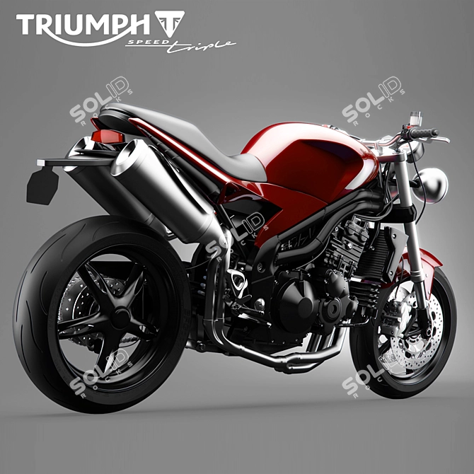 Triumph Speed Triple 3D Motorcycle Model 3D model image 3