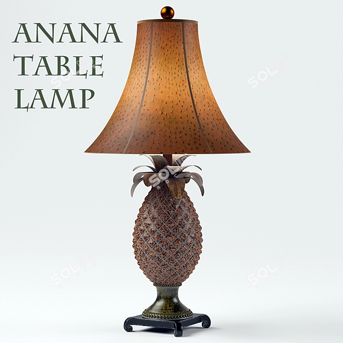 Tropical Charm Anana Table Lamp 3D model image 1
