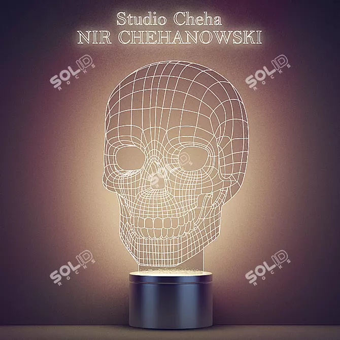  Illuminating Skull: BULBING Lamp 3D model image 1