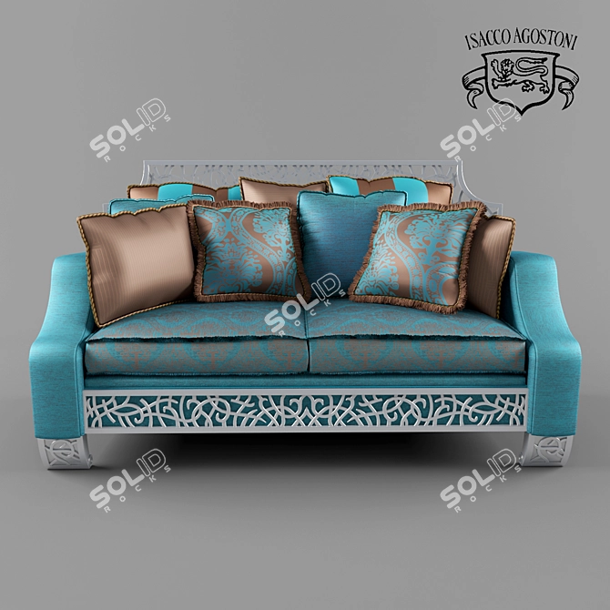 Isacco Agostoni Salotti Sofa: Salotto Impero Art. 1272 3D model image 2