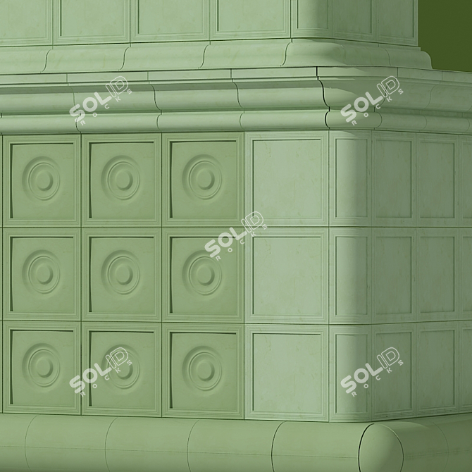 Russian-inspired Fireplace 3D model image 2