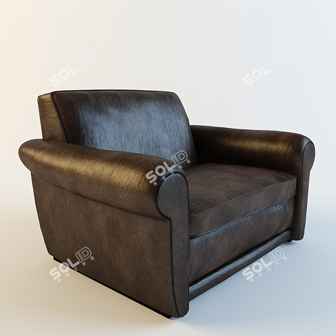 Baxter Mickey Plush Armchair 3D model image 2