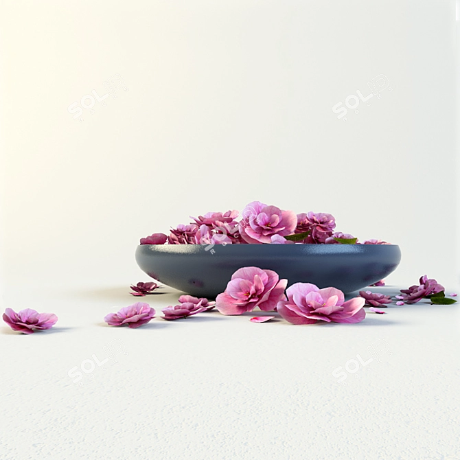 Dish Blooms: Floral Decor for Every Space! 3D model image 2