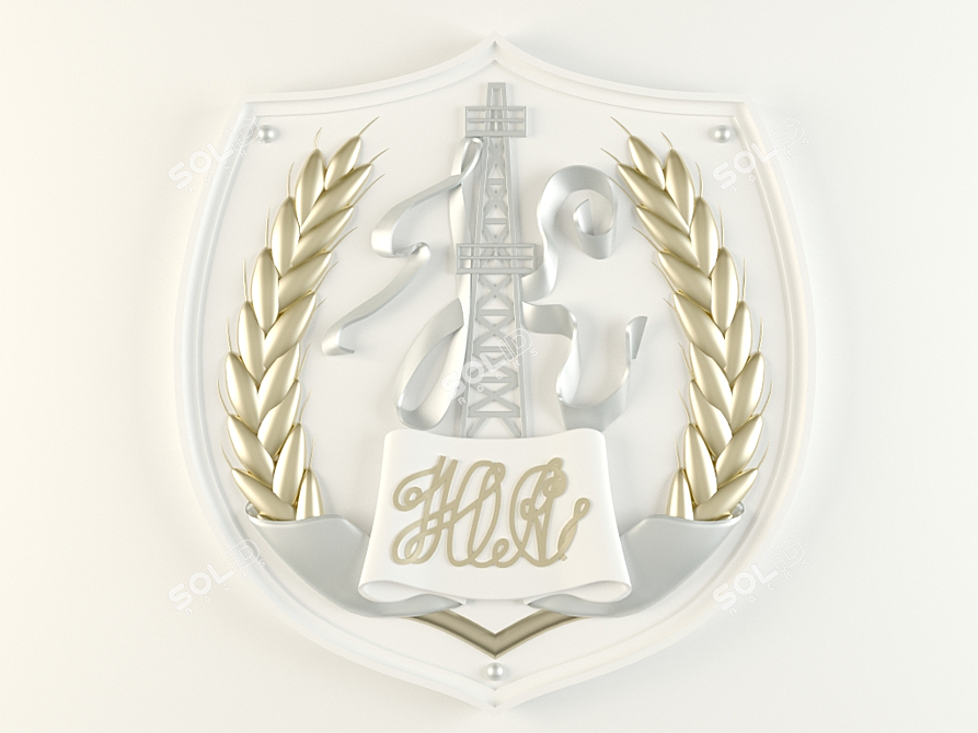 Regal Emblem Coat of Arms 3D model image 1