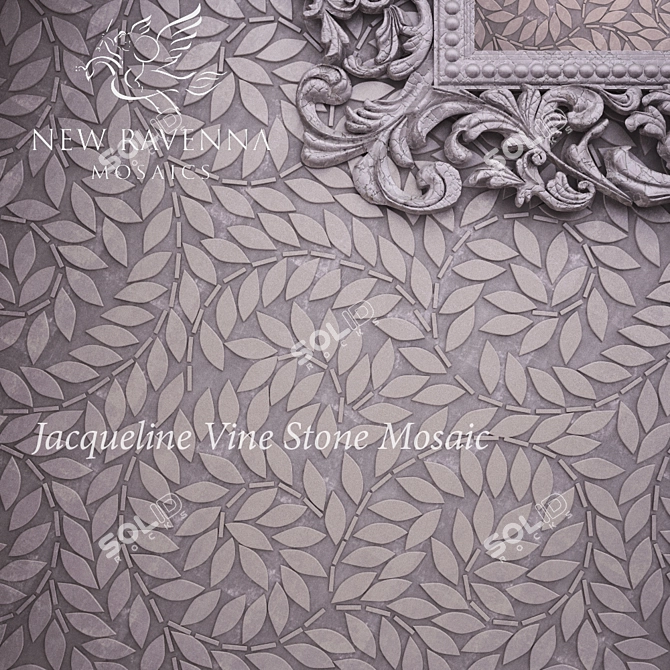 Jacqueline Vine Mosaic: Seamless Stone Elegance 3D model image 3