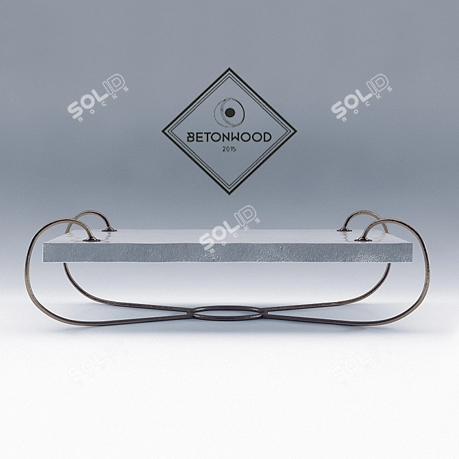 BetonWood Concrete Table 3D model image 1