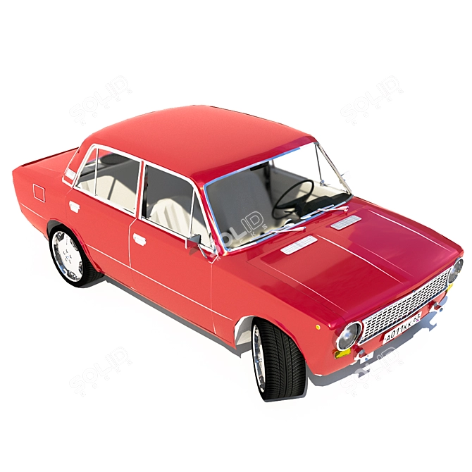 Vintage Soviet Sedan: VAZ-2101 3D model image 2