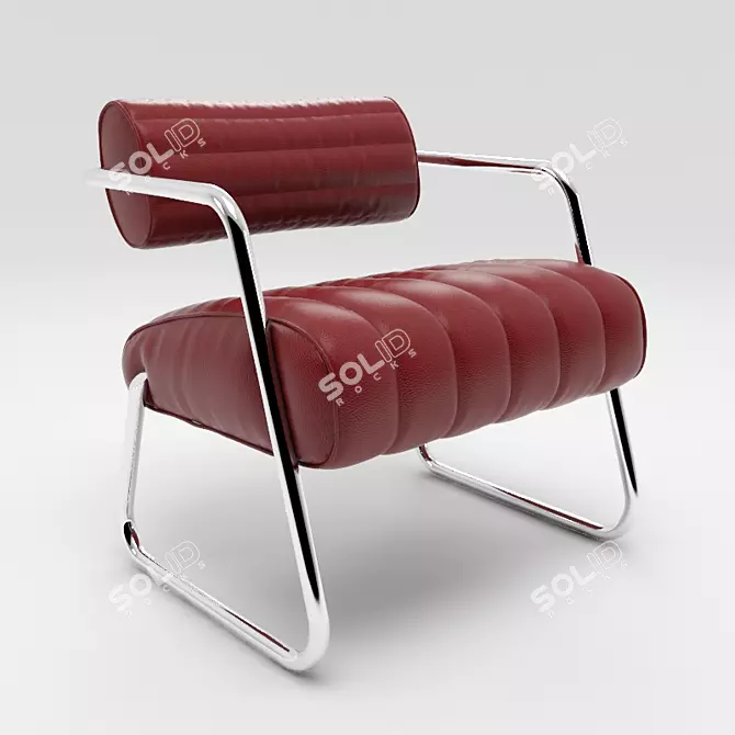 Elegant Bonaparte Chair by Eileen Gray 3D model image 1