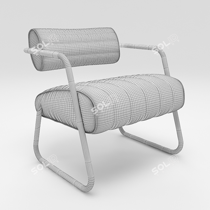 Elegant Bonaparte Chair by Eileen Gray 3D model image 3