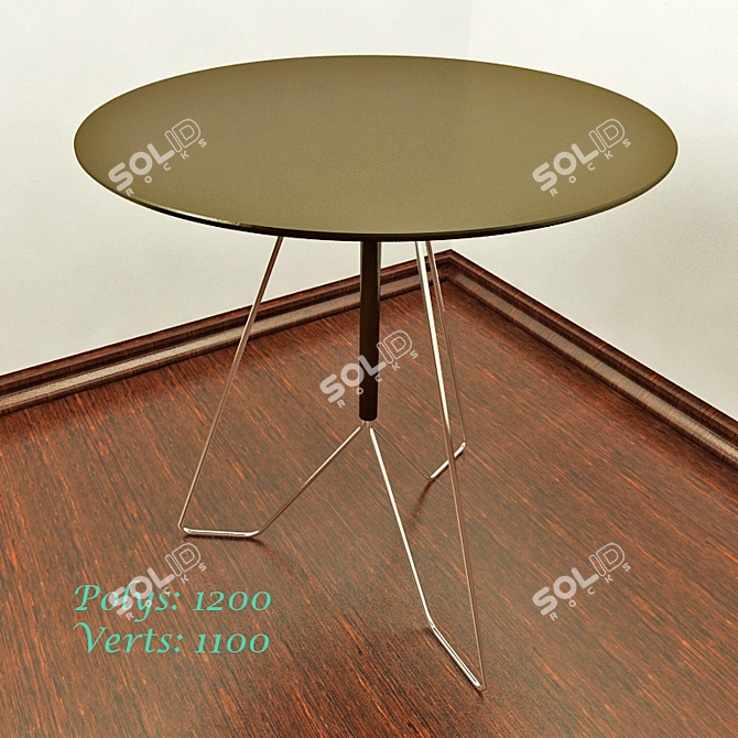 Modern Metal Chrome MAROCCHINO Table 3D model image 1