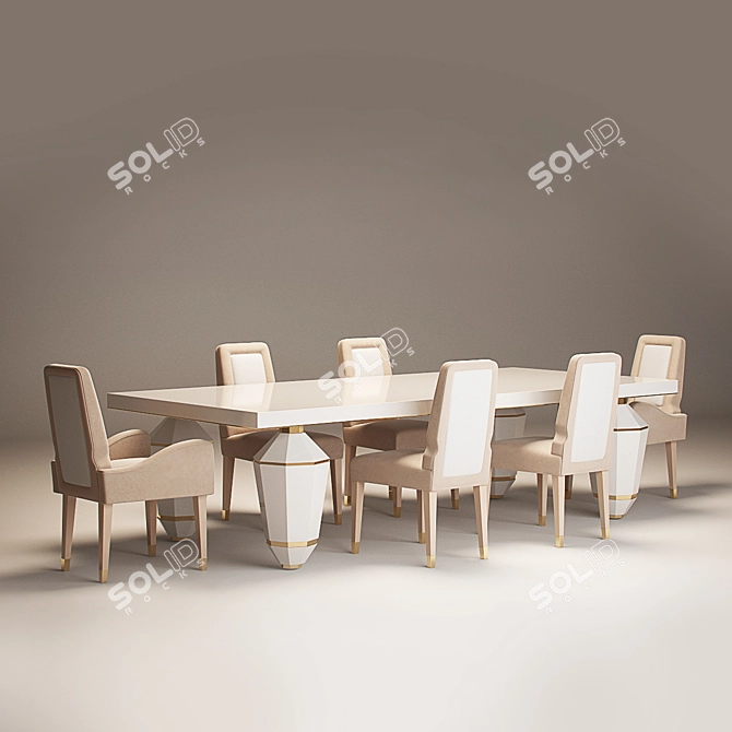  Alchymia Dining Set 3D model image 1