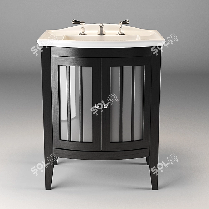 Sleek Black Dandy Mixer 3D model image 1