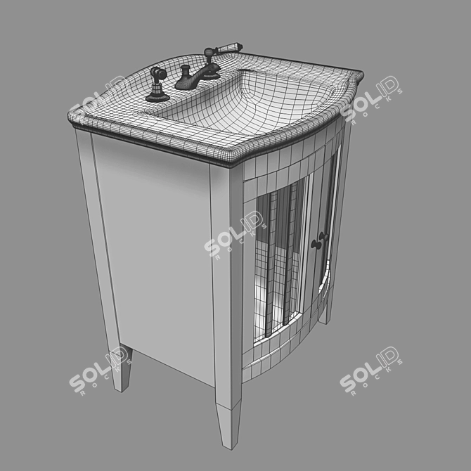 Sleek Black Dandy Mixer 3D model image 2