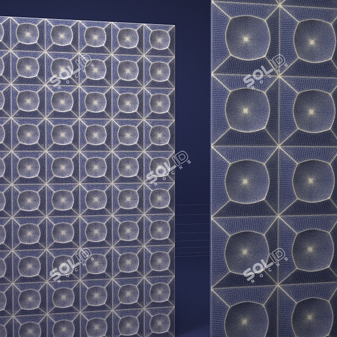 Elegant 3D Dimple Wall Panels 3D model image 2
