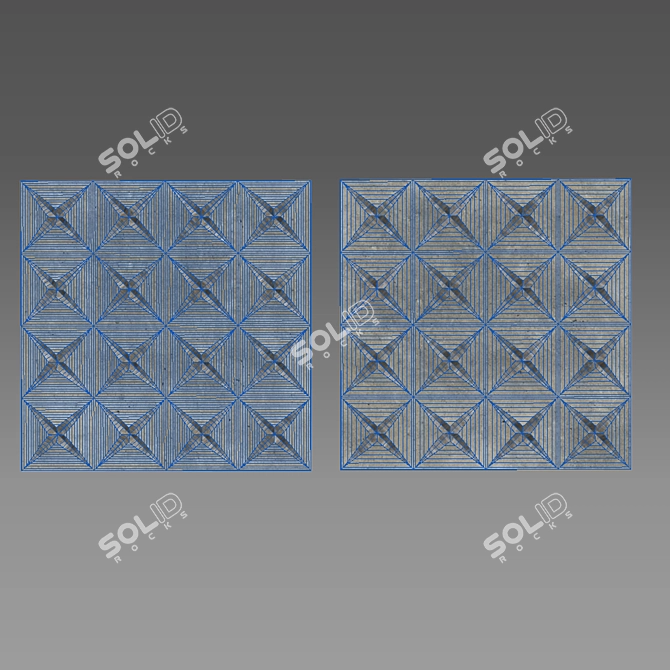 Modern Concrete Wall Design 3D model image 3