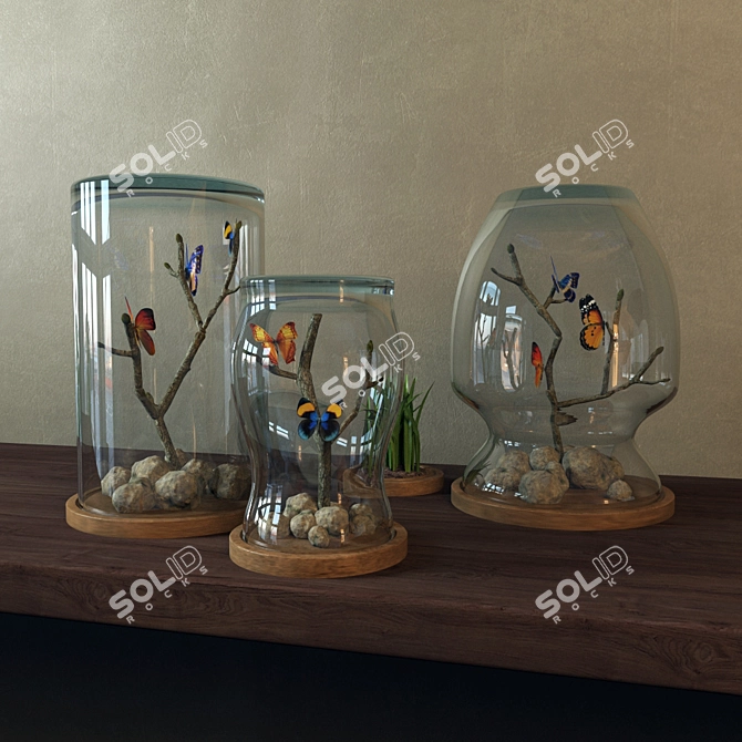 Fluttering Butterfly 3D Model 3D model image 1