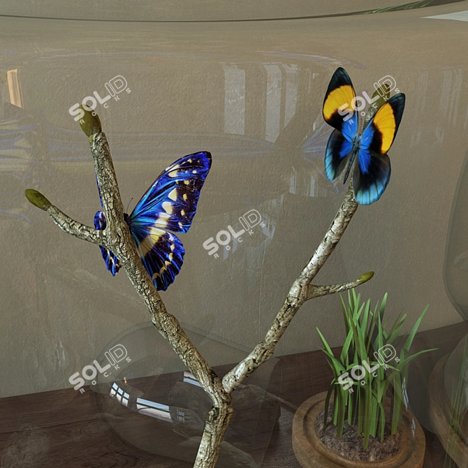 Fluttering Butterfly 3D Model 3D model image 2