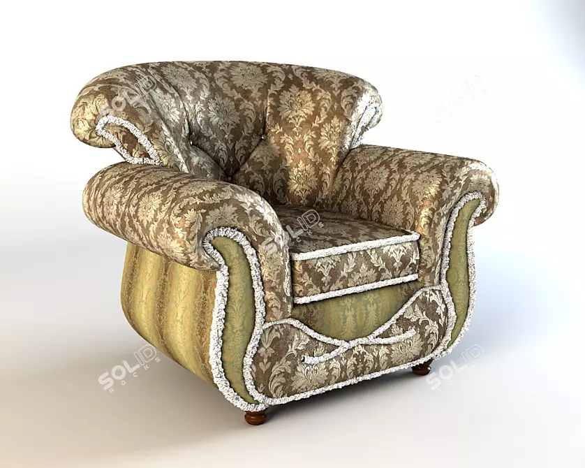 Modern Comfort: DanCo Palermo Armchair 3D model image 1
