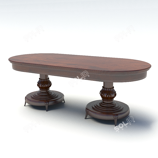 Classic Room Table 3D model image 1