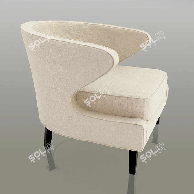 Contemporary Lorae Lounge Chair 3D model image 1