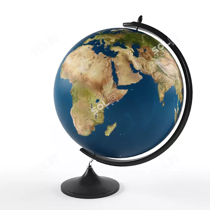 Discover the World: Tabletop Globe 3D model image 1