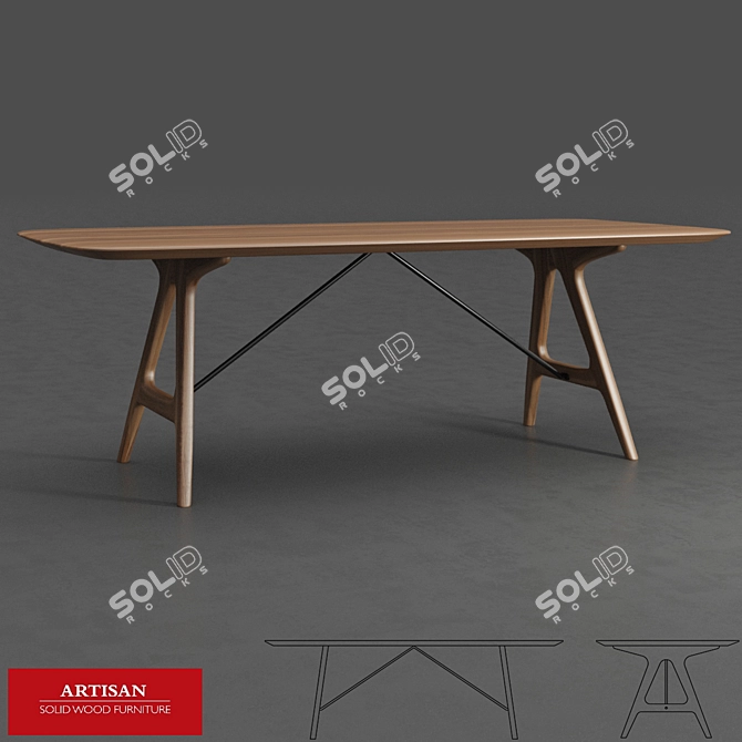 Artisan Tesa Collection: Exquisite Tables 3D model image 1