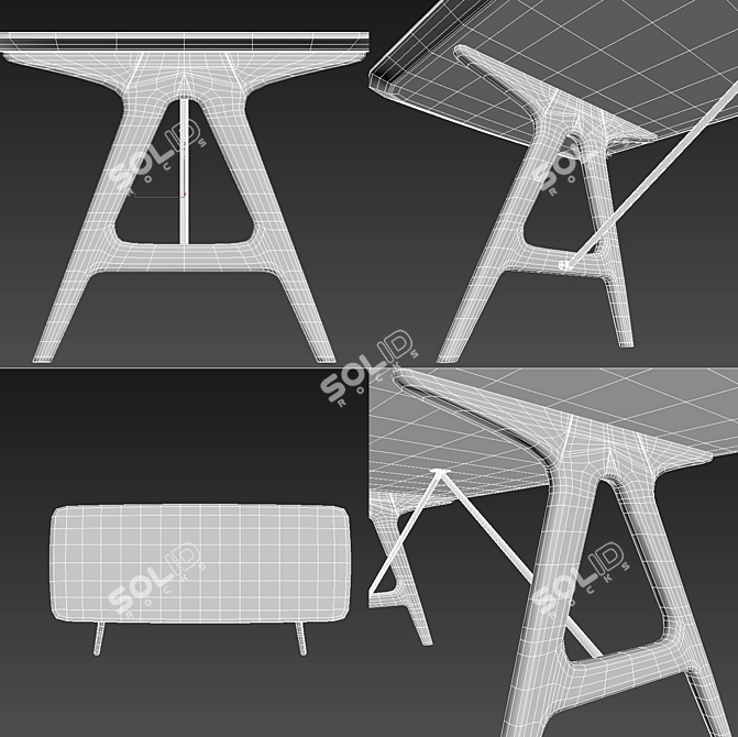 Artisan Tesa Collection: Exquisite Tables 3D model image 3