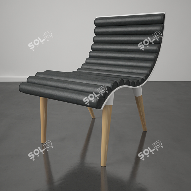 Sleek Curve Armchair by Castor Design 3D model image 1