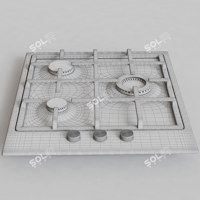 Premium Gas Cooktop: Zigmund & Shtain GN 58.451 W 3D model image 2