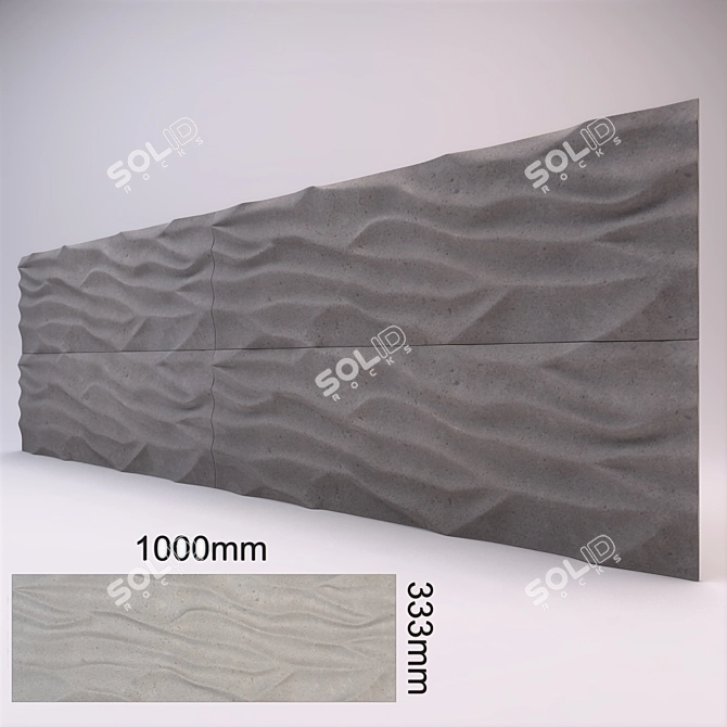 3D Ona Natural Wall Panel 3D model image 1