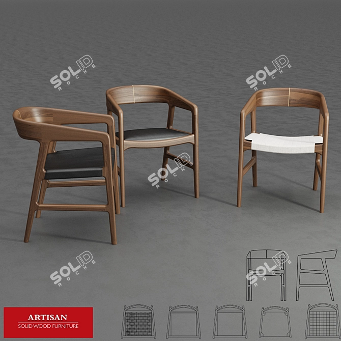 Artisan Tesa: Elegant Craftsmanship 3D model image 1