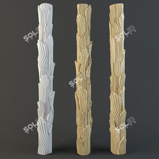 Elegant Interior Column 3D model image 1