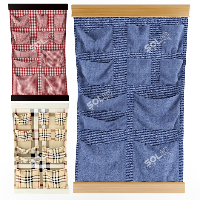 Versatile Hanging Pockets 3D model image 1