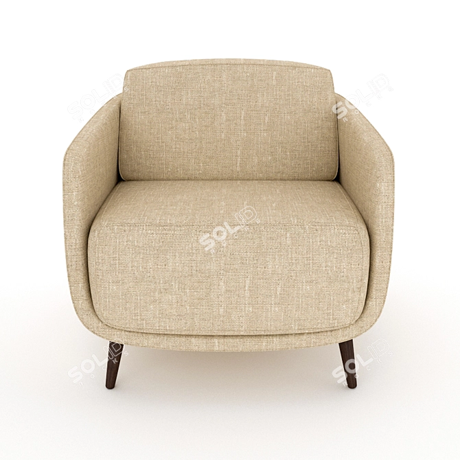 Modern Ergonomic Armchair 3D model image 2