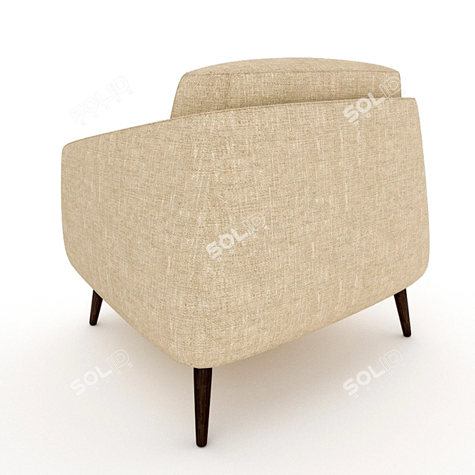 Modern Ergonomic Armchair 3D model image 3