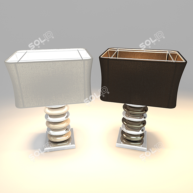 Sleek Metallic Table Lamp 3D model image 2