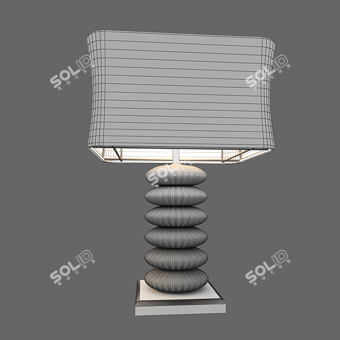 Sleek Metallic Table Lamp 3D model image 3