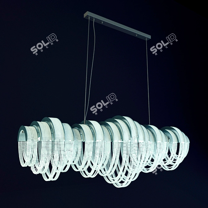 Luxury Crystal City Lights Suspension SP7 3D model image 1