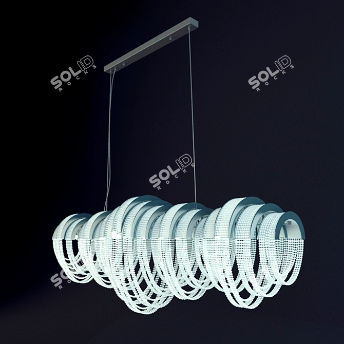 Luxury Crystal City Lights Suspension SP7 3D model image 2