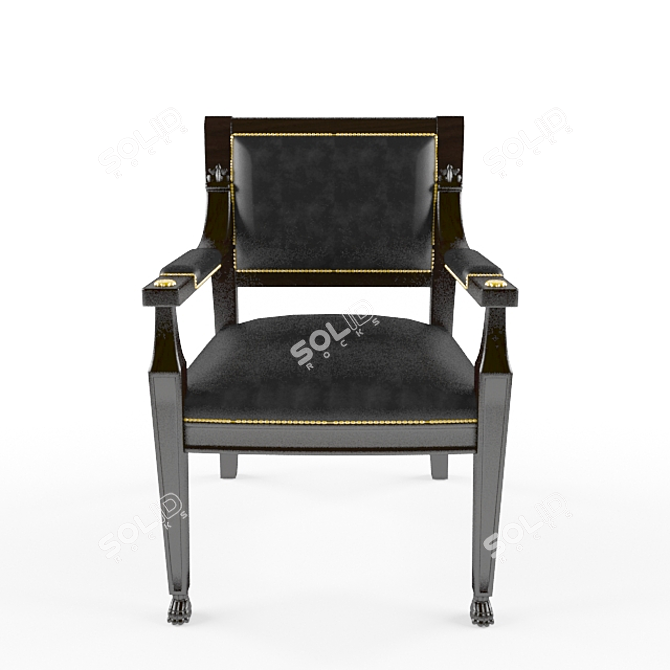 Elegant Rue Royale Desk Chair 3D model image 1